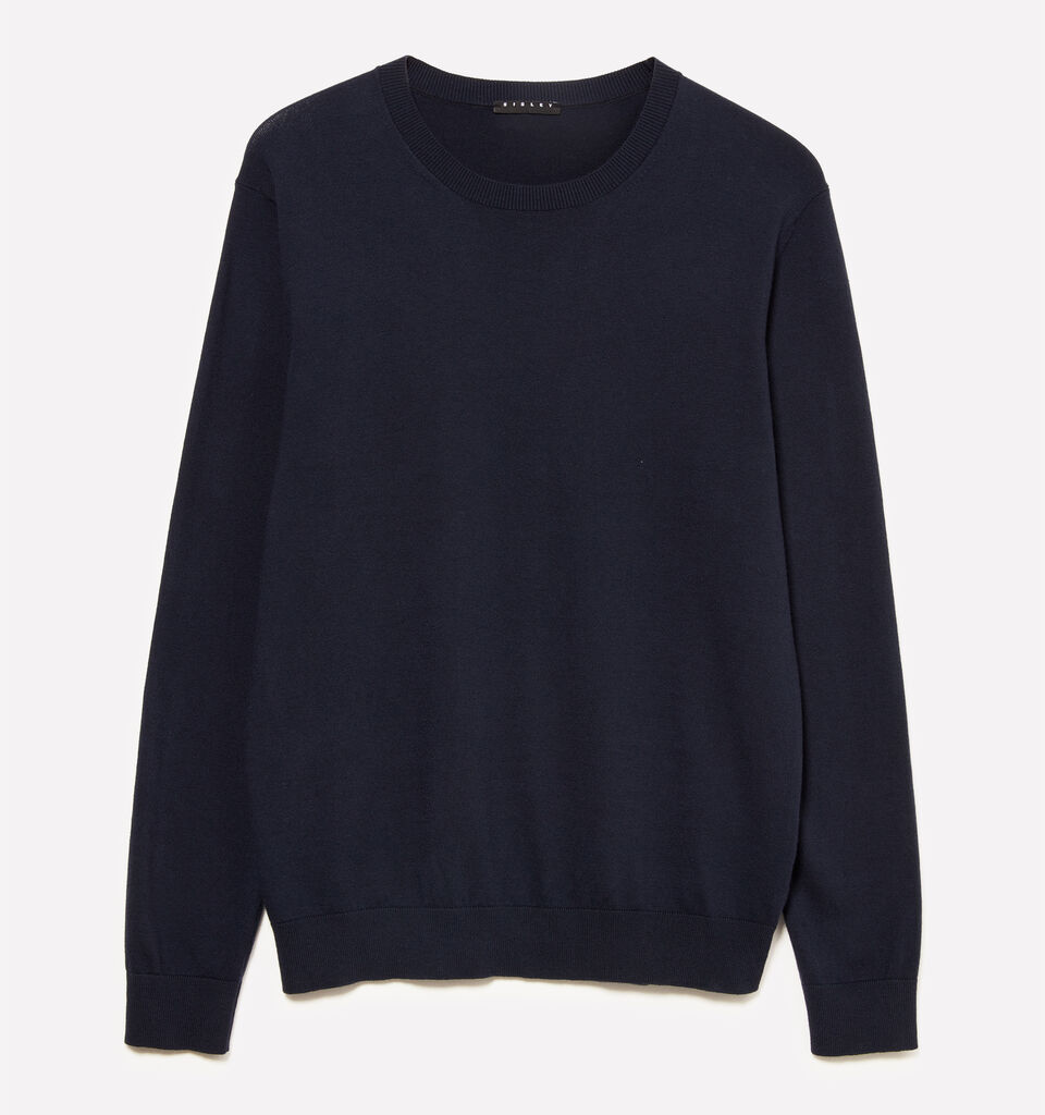 Camisola de gola redonda azul-escuro - camisolas gola redonda para homem - Azul-Escuro | Sisley image number 5